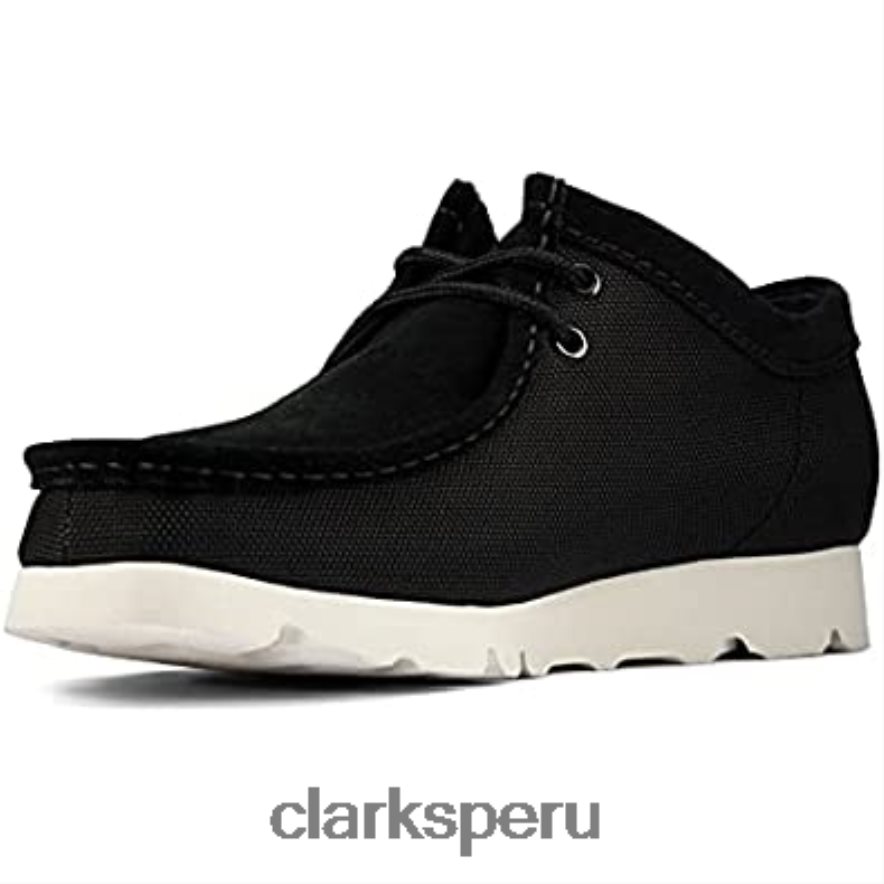 zapatos de vestir originales wallabee gtx para hombre clarks lona negra hombres Clarks 40N4LX631 lienzo negro