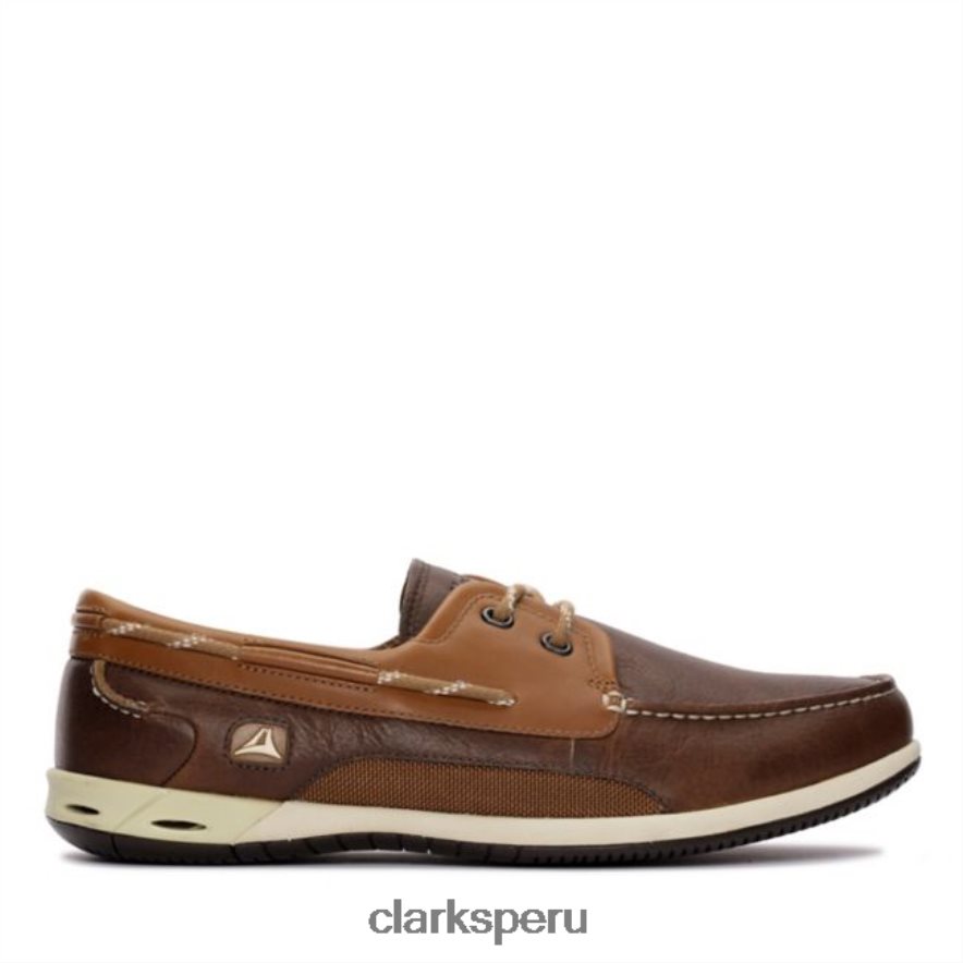 cuero marrón clarks orson harbour cuero marrón hombres Clarks 40N4LX5544 cuero marrón