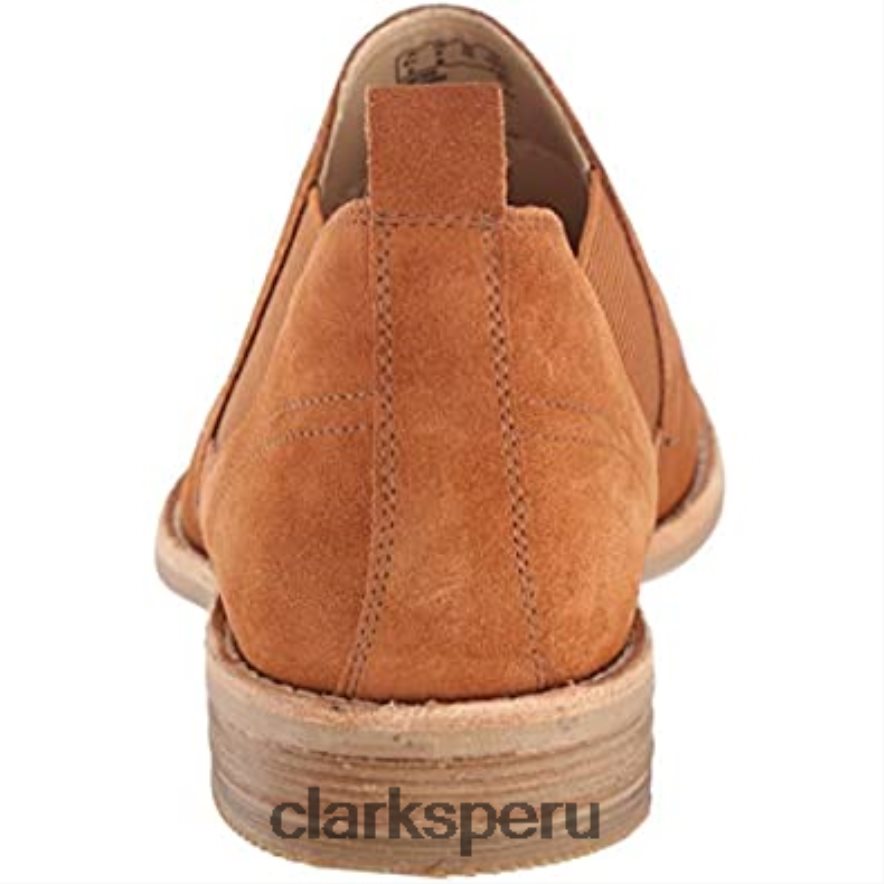 Bota de moda Clarks Edenvale Page de ante color tostado oscuro para mujer mujer Clarks 40N4LX1171 gamuza bronceada oscura