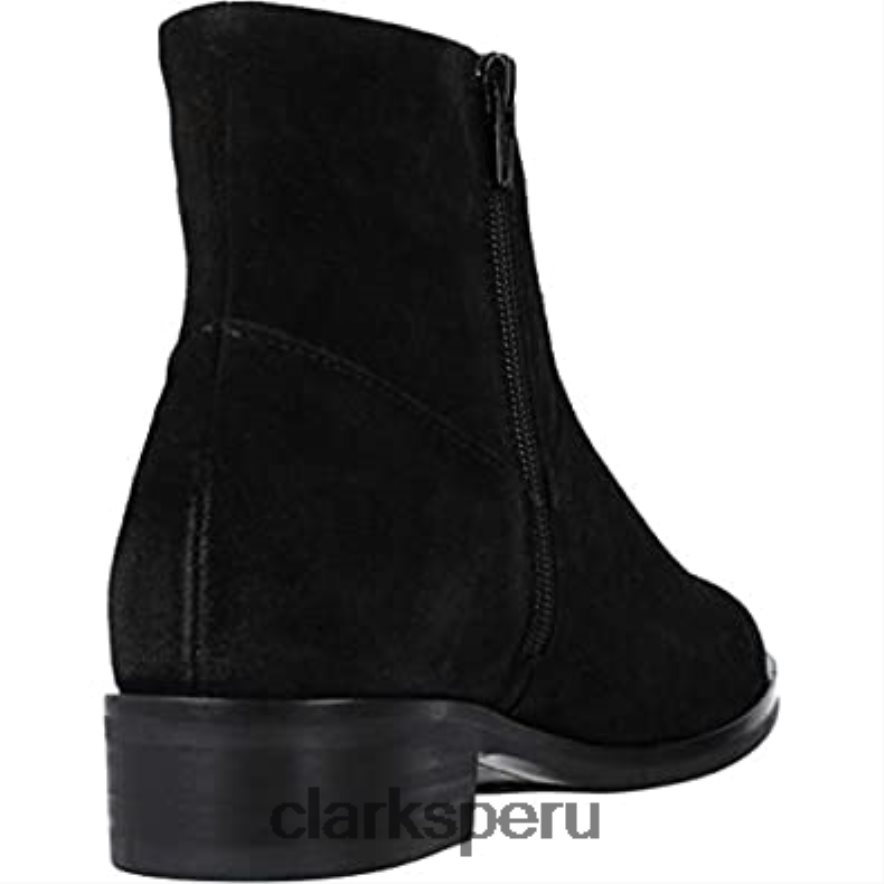 Bota de moda Clarks Pure Rosa de ante negro para mujer mujer Clarks 40N4LX105 ante negro