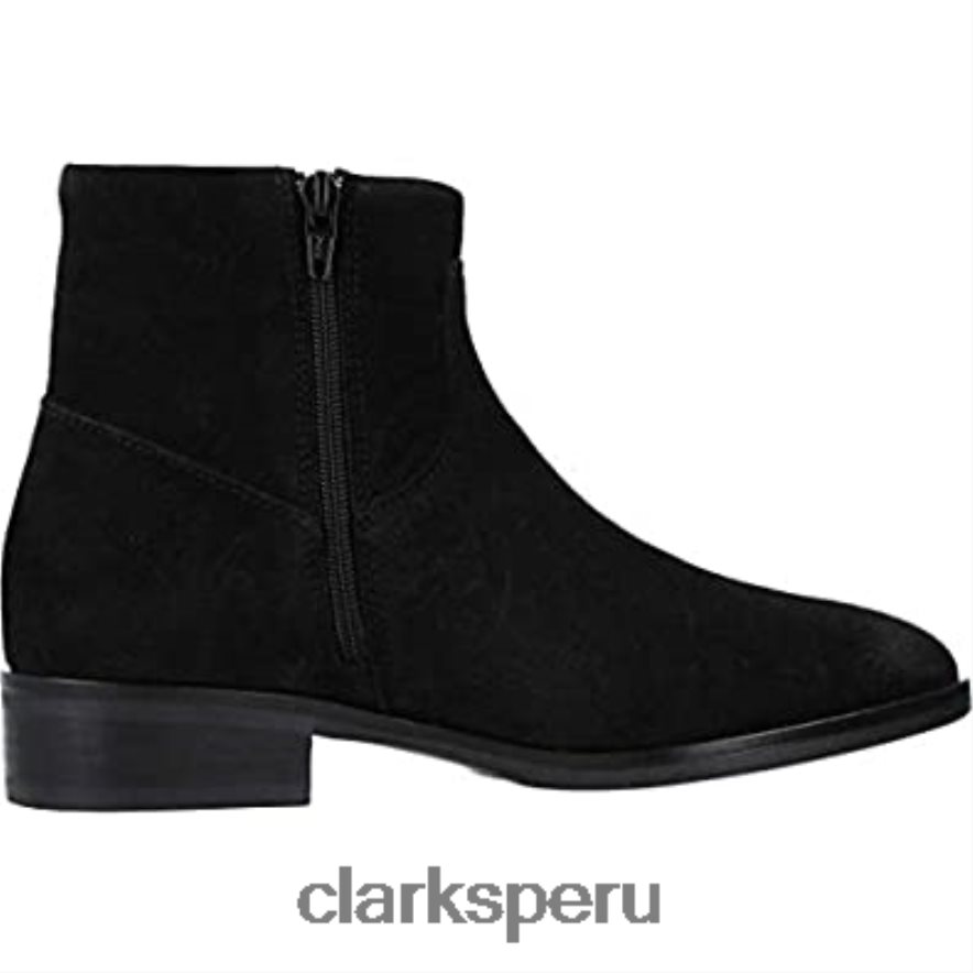Bota de moda Clarks Pure Rosa de ante negro para mujer mujer Clarks 40N4LX105 ante negro