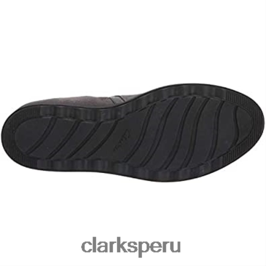 Bota de moda Clarks Sharon Heights de gamuza gris para mujer mujer Clarks 40N4LX2499