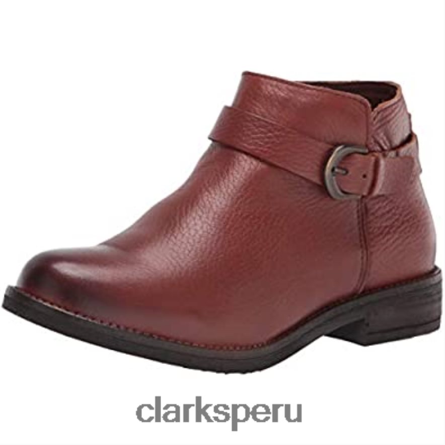 Bota de moda Clarks demi tono para mujer ante británico color canela mujer Clarks 40N4LX1514 gamuza bronceada británica