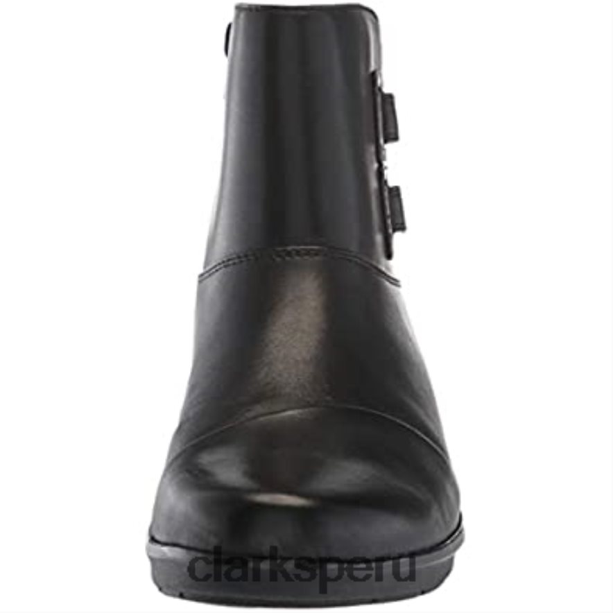 botas de moda Hope Cody para mujer de cuero negro clarks mujer Clarks 40N4LX2158 cuero negro
