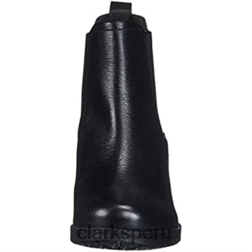 Botas chelsea clarks hollis sun de mujer de cuero negro mujer Clarks 40N4LX2546 cuero negro