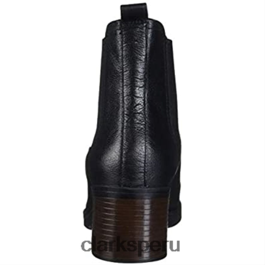 Botas chelsea clarks hollis sun de mujer de cuero negro mujer Clarks 40N4LX2546 cuero negro
