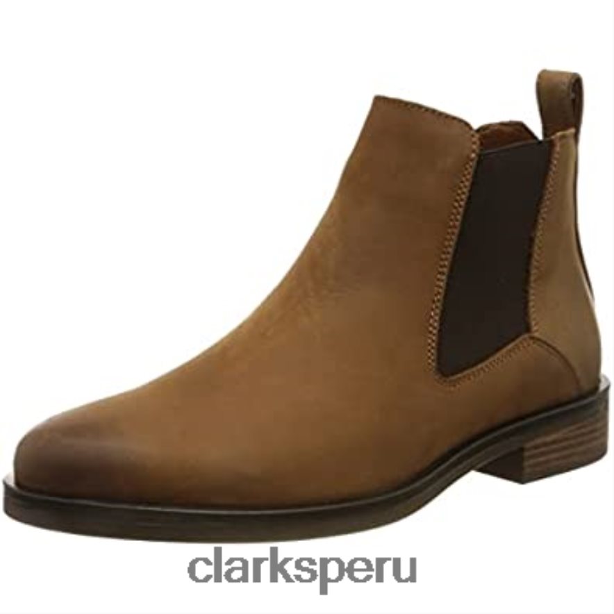 botas chelsea memi top para mujer clarks dark tan lea mujer Clarks 40N4LX653 lea bronceado oscuro