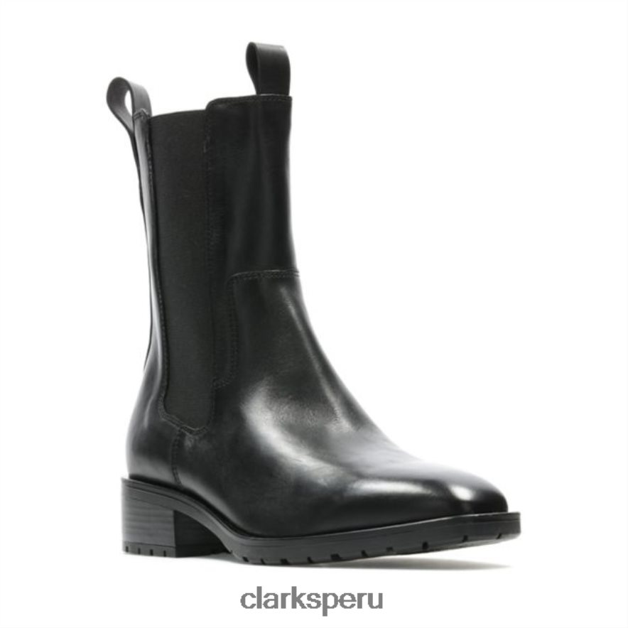 clarks de cuero negro lydia top cuero negro mujer Clarks 40N4LX5323 cuero negro