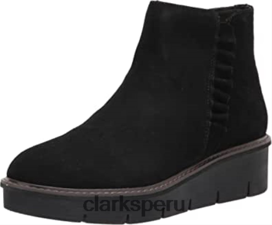 Botín airabell vibe de ante negro para mujer clarks mujer Clarks 40N4LX2148 ante negro