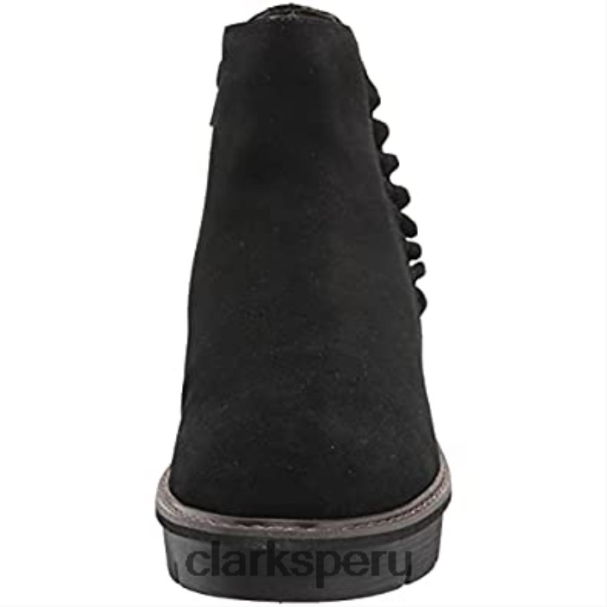 Botín airabell vibe de ante negro para mujer clarks mujer Clarks 40N4LX2148 ante negro