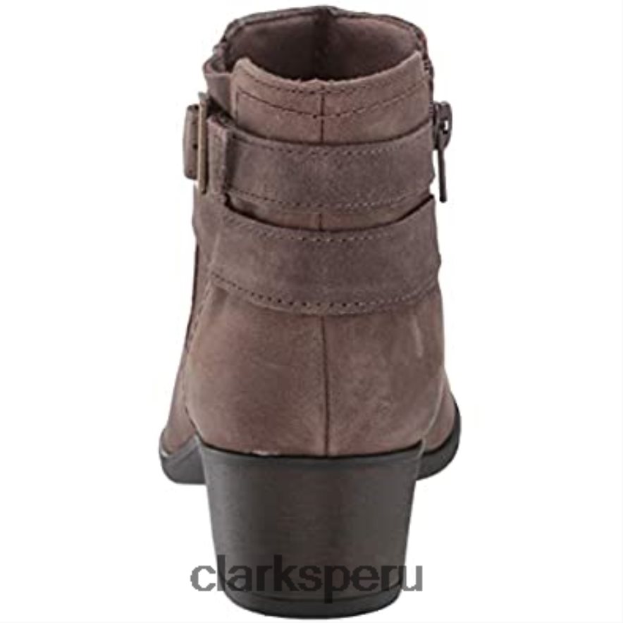 Botín clarks adreena show de mujer de piel color topo oscuro mujer Clarks 40N4LX2874 cuero color topo oscuro
