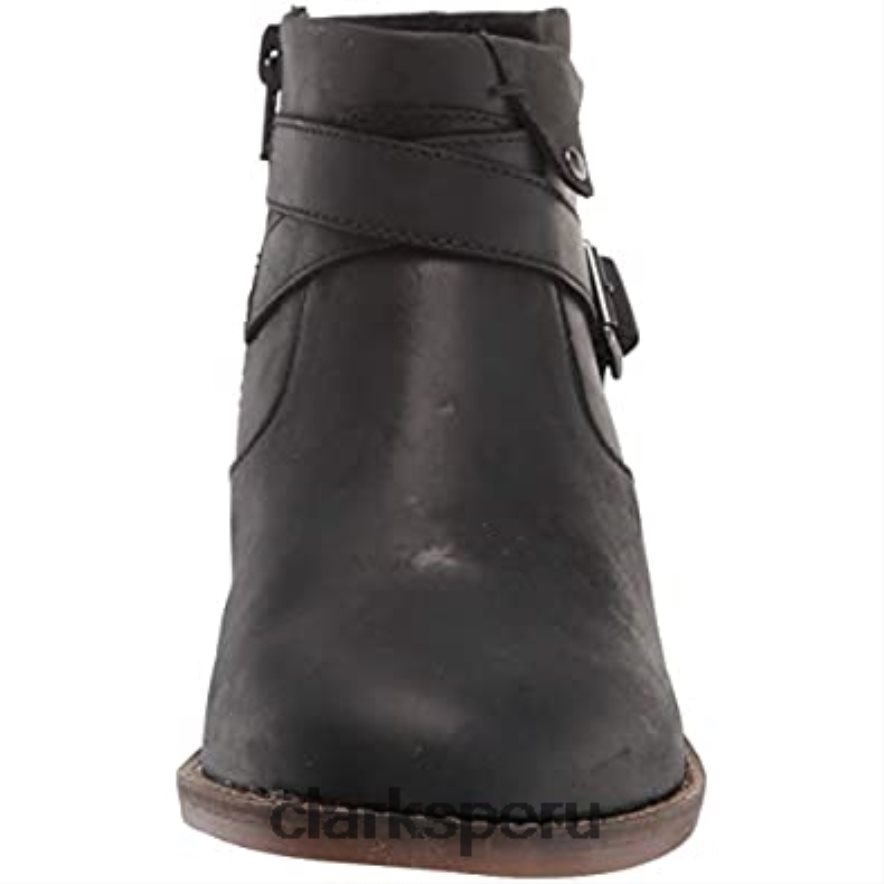 Botín clarks camzdime de piel negro para mujer mujer Clarks 40N4LX457 cuero negro