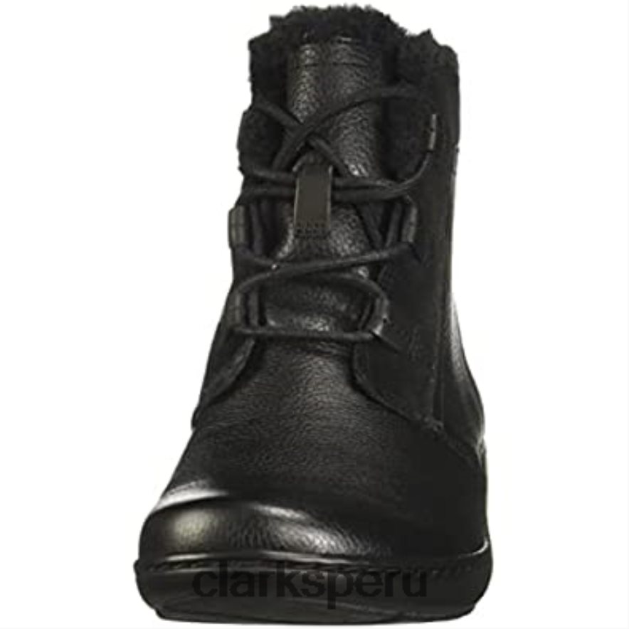 Botín clarks cora chai de piel negro para mujer mujer Clarks 40N4LX2505 cuero negro