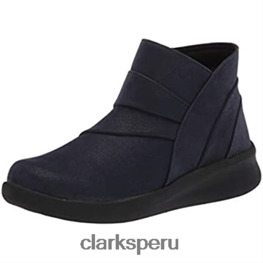 Botín clarks mujer sillian 20 rise azul marino sintético mujer Clarks 40N4LX394 azul marino sintético