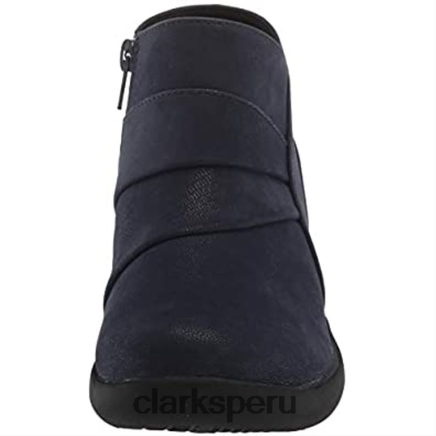Botín clarks mujer sillian 20 rise azul marino sintético mujer Clarks 40N4LX394 azul marino sintético