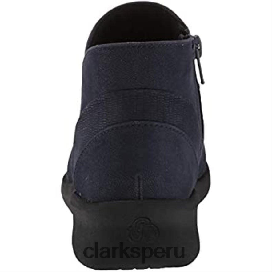 Botín clarks mujer sillian 20 rise azul marino sintético mujer Clarks 40N4LX394 azul marino sintético