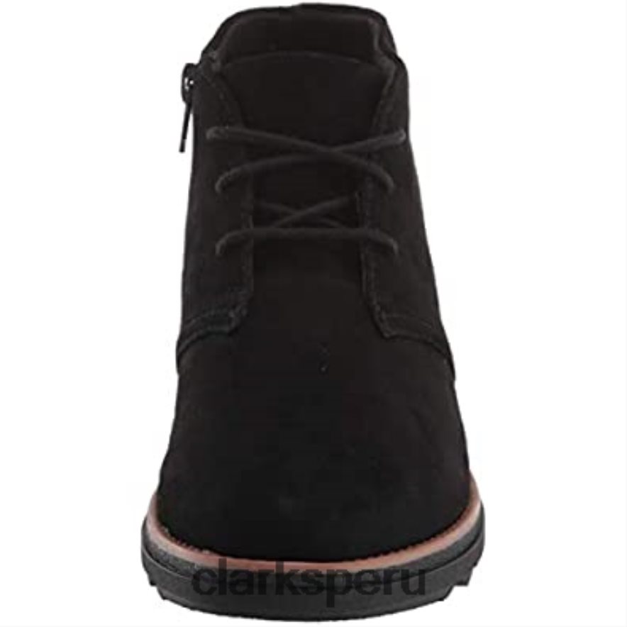 Botín clarks sharon hop mujer ante negro mujer Clarks 40N4LX690 ante negro