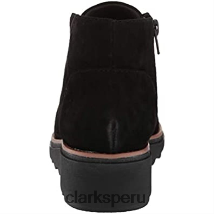 Botín clarks sharon hop mujer ante negro mujer Clarks 40N4LX690 ante negro