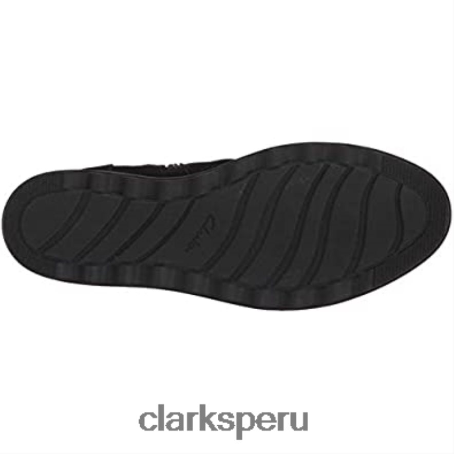 Botín clarks sharon hop mujer ante negro mujer Clarks 40N4LX690 ante negro