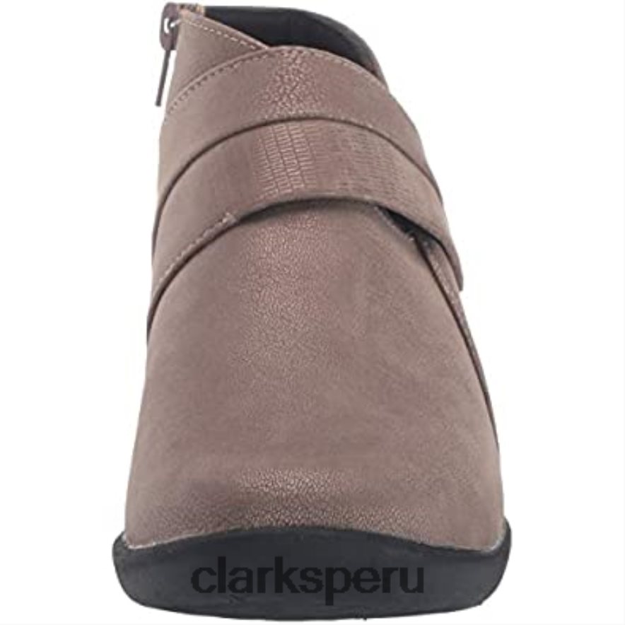 Botín clarks sillian rani sintético metalizado peltre para mujer mujer Clarks 40N4LX1289 peltre metálico sintético