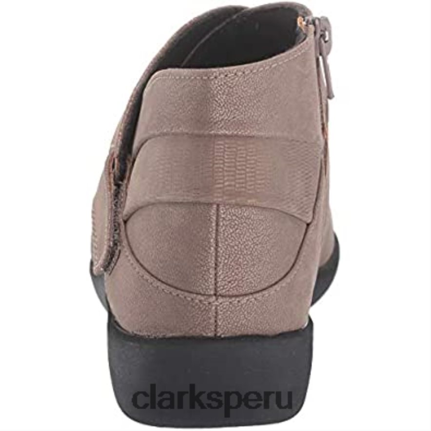 Botín clarks sillian rani sintético metalizado peltre para mujer mujer Clarks 40N4LX1289 peltre metálico sintético