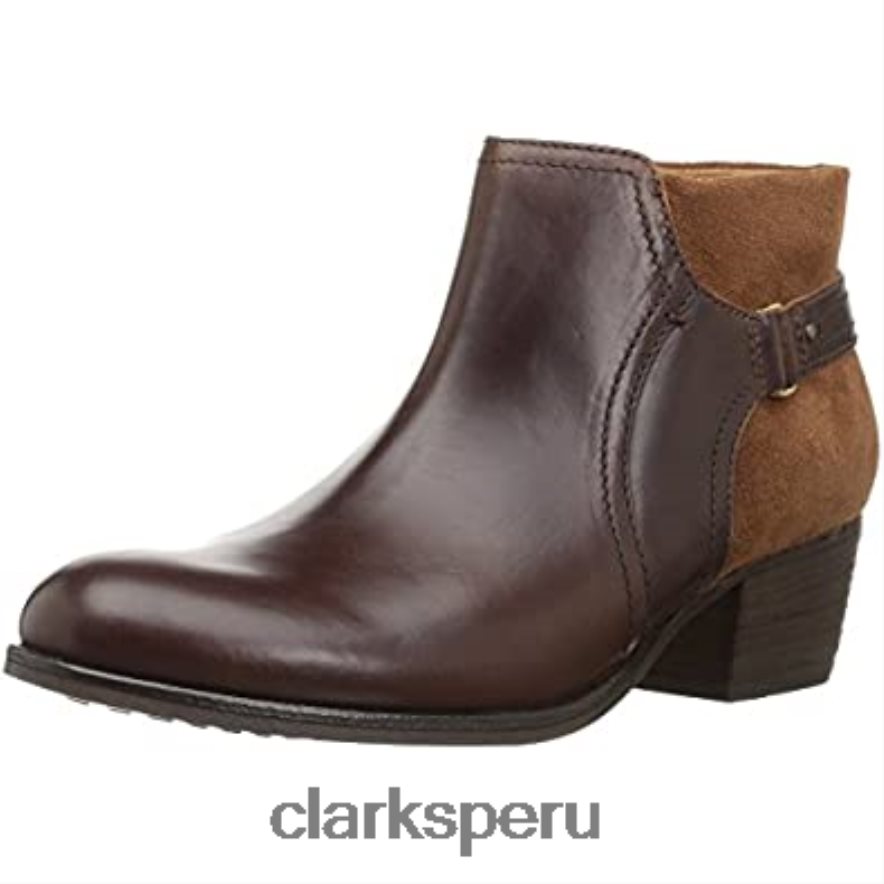 Botines clarks maypearl lila para mujer tostado oscuro mujer Clarks 40N4LX2114