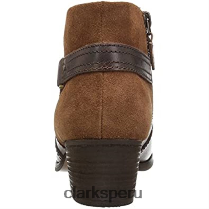 Botines clarks maypearl lila para mujer tostado oscuro mujer Clarks 40N4LX2114