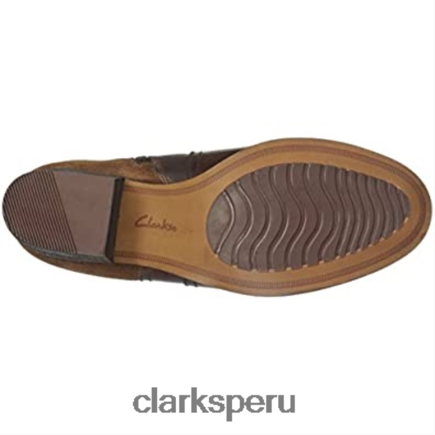 Botines clarks maypearl lila para mujer tostado oscuro mujer Clarks 40N4LX2114