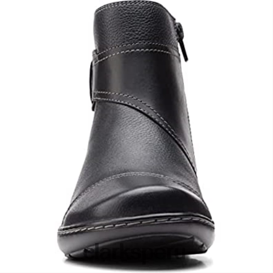 Botines clarks mujer cora tropic piel metalizada negro piel mujer Clarks 40N4LX1682 cuero negro