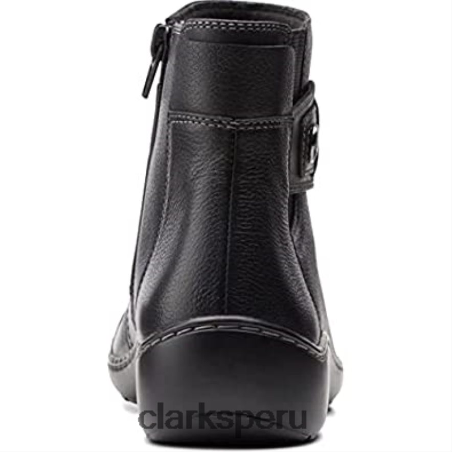 Botines clarks mujer cora tropic piel metalizada negro piel mujer Clarks 40N4LX1682 cuero negro