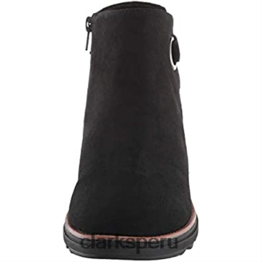 botines sharon spring para mujer clarks ante negro con ribete tostado oscuro mujer Clarks 40N4LX1911 gamuza negra con ribete tostado oscuro