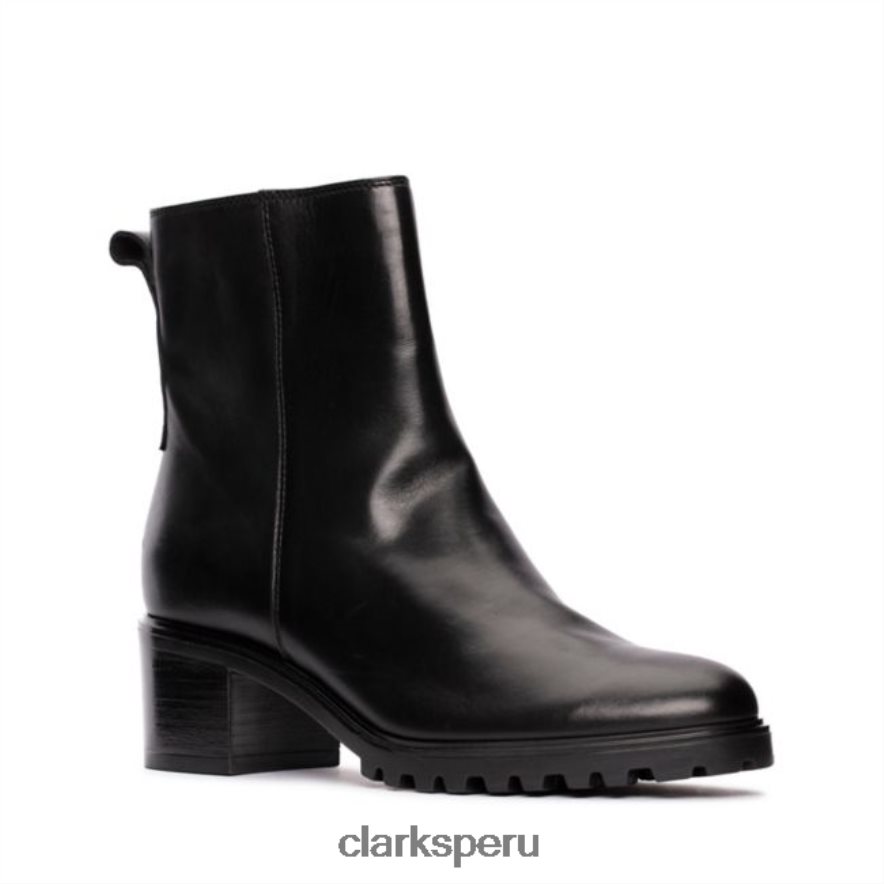 clarks cuero negro meraleigh cremallera cuero negro mujer Clarks 40N4LX5273 cuero negro