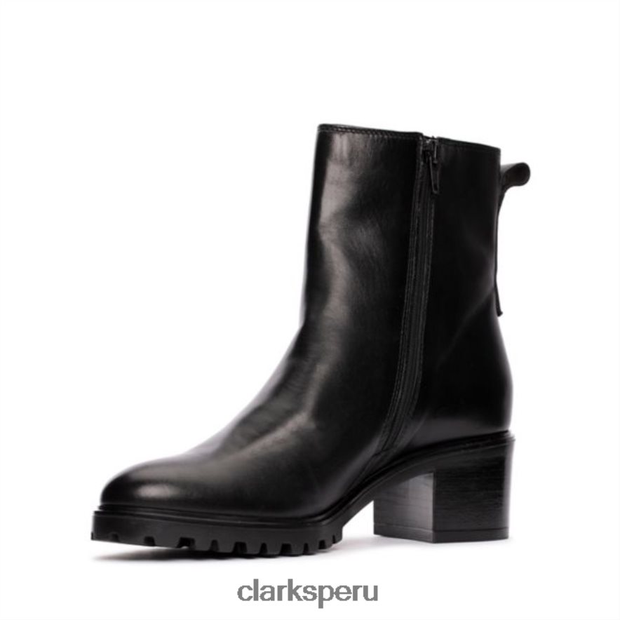 clarks cuero negro meraleigh cremallera cuero negro mujer Clarks 40N4LX5273 cuero negro