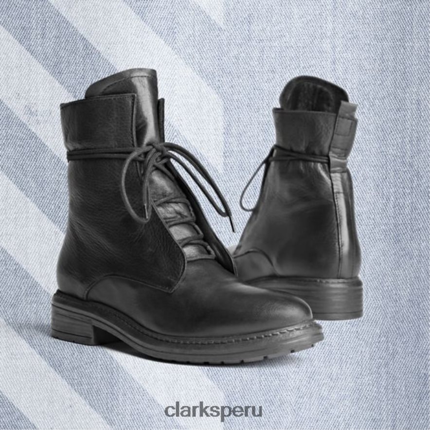 cuero negro clarks rixle encaje cuero negro mujer Clarks 40N4LX5259 cuero negro