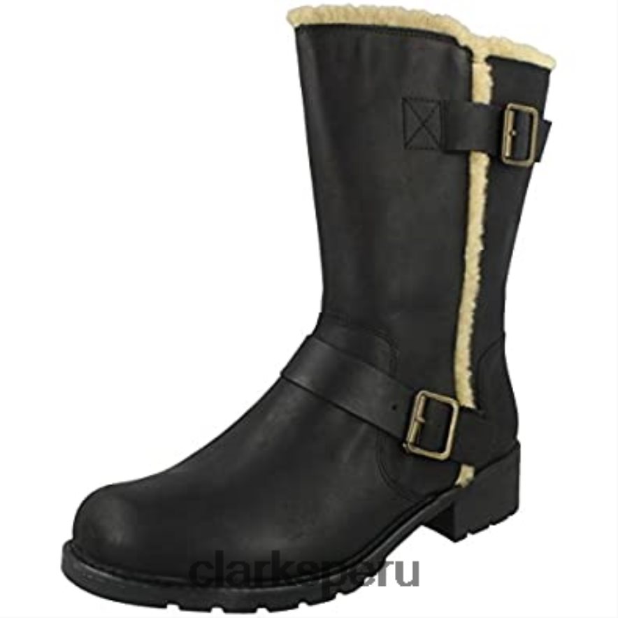 Bota clarks orinoco art de mujer de piel negra mujer Clarks 40N4LX579 cuero negro