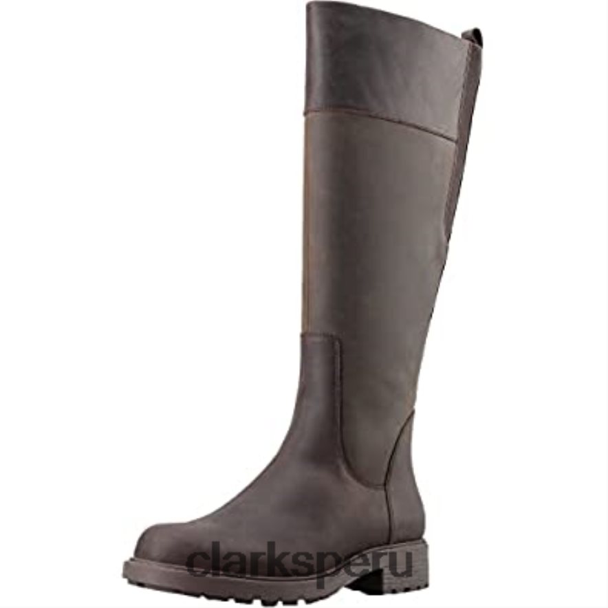 Botas hasta la rodilla de mujer con forro cálido orinoco2 hi marrón oscuro de Clarks mujer Clarks 40N4LX489 marron oscuro