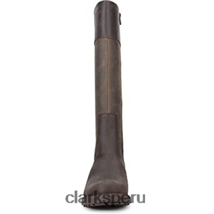 Botas hasta la rodilla de mujer con forro cálido orinoco2 hi marrón oscuro de Clarks mujer Clarks 40N4LX489 marron oscuro