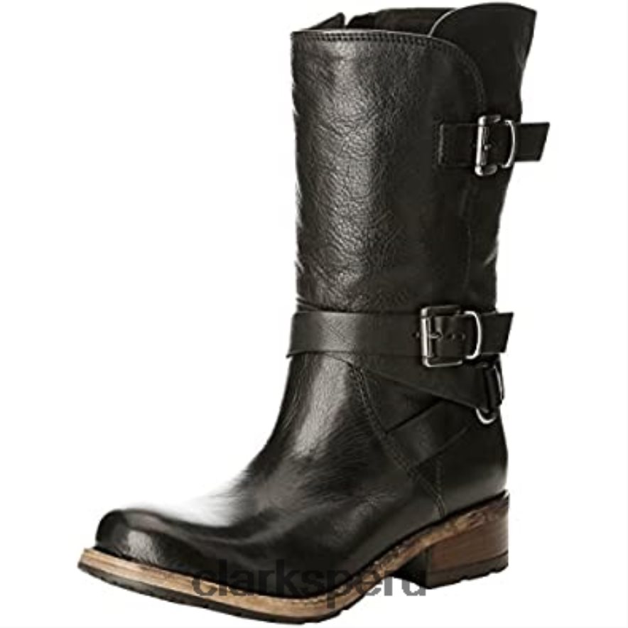 Botas biker clarks volara melody mujer negro mujer Clarks 40N4LX2626 cuero negro
