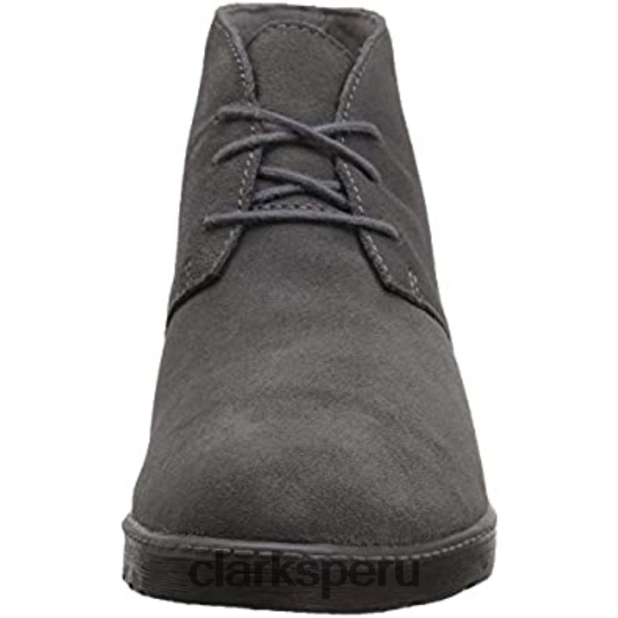 Botas de combate Clarks Hazen Charm de ante gris para mujer mujer Clarks 40N4LX1561 gamuza gris
