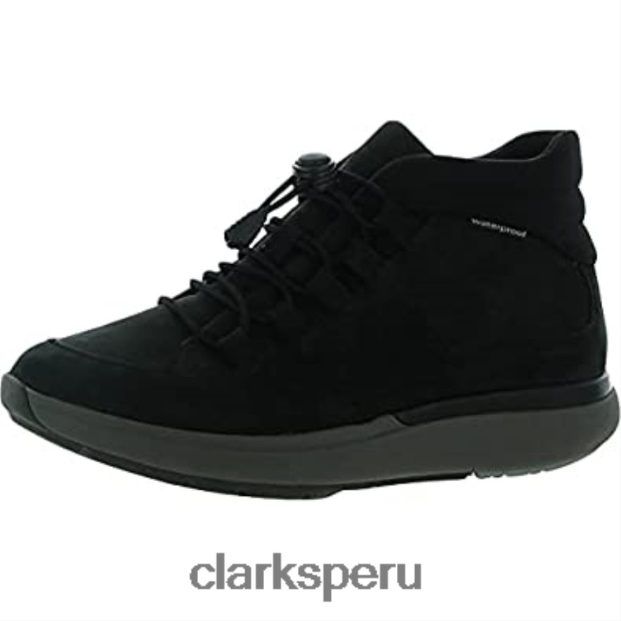 Zapatilla clarks un cruise mid de nobuk negro para mujer mujer Clarks 40N4LX139 nubuck negro
