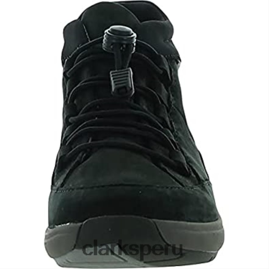 Zapatilla clarks un cruise mid de nobuk negro para mujer mujer Clarks 40N4LX139 nubuck negro