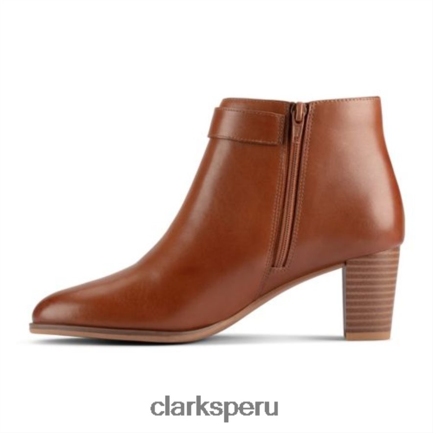 bota kayl60 clarks cuero tostado oscuro mujer Clarks 40N4LX4110 cuero bronceado oscuro