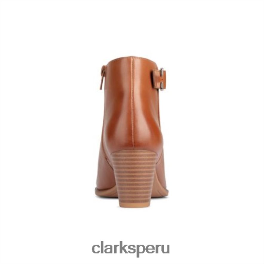 bota kayl60 clarks cuero tostado oscuro mujer Clarks 40N4LX4110 cuero bronceado oscuro