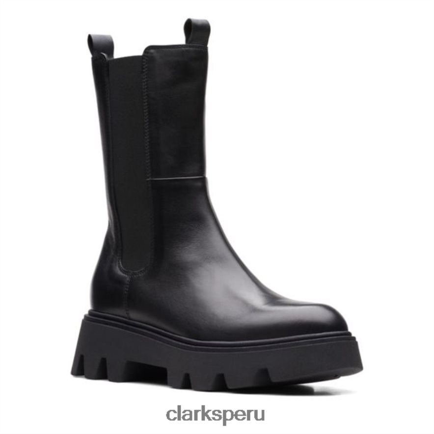 cuero negro clarks motivo 20 top cuero negro mujer Clarks 40N4LX5272 cuero negro