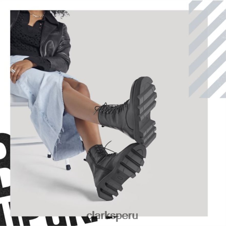 motivo de cuero negro 20 encaje clarks de cuero negro mujer Clarks 40N4LX5260 cuero negro