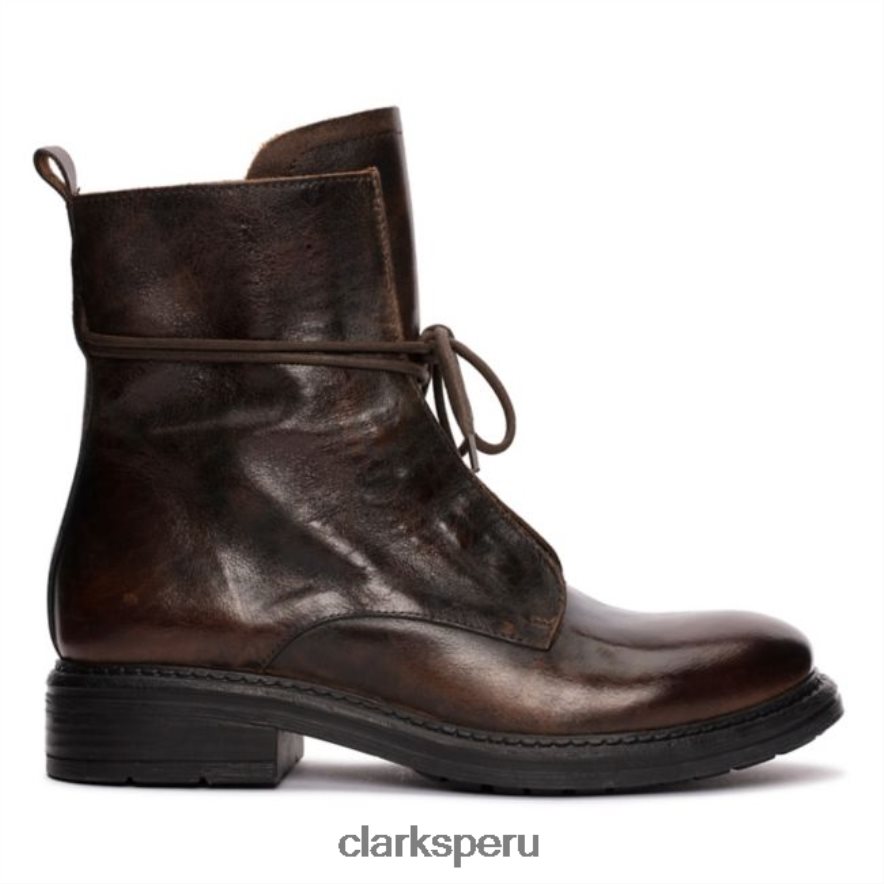 rixle encaje cuero marrón oscuro clarks cuero marrón oscuro mujer Clarks 40N4LX5271 cuero marrón oscuro
