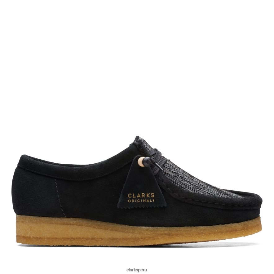 clarks wallabee rafia negra mujer Clarks 40N4LX3412 rafia negra