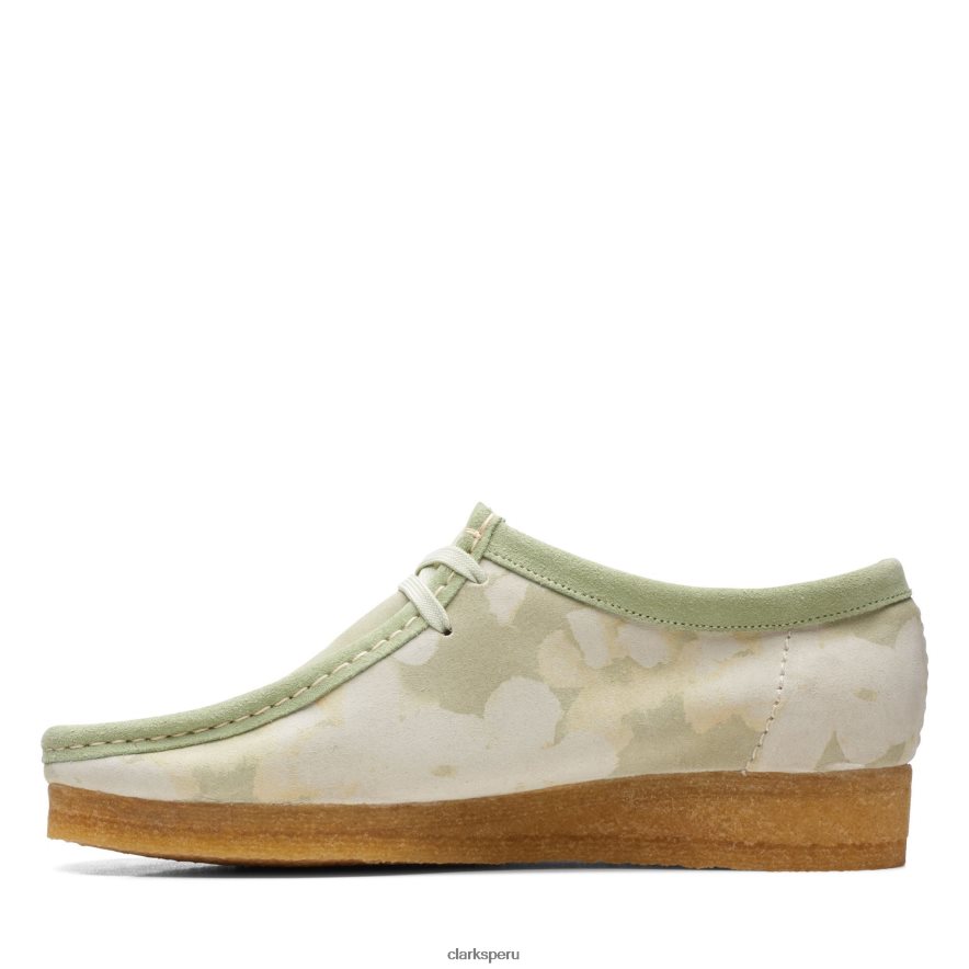 wallabee clarks verde floral mujer Clarks 40N4LX3343 flores verdes