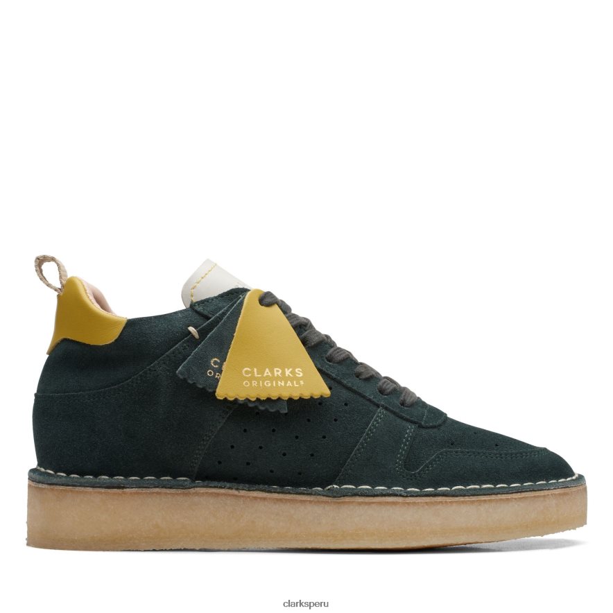 clarks desert run ante verde oscuro mujer Clarks 40N4LX3144 gamuza verde oscuro