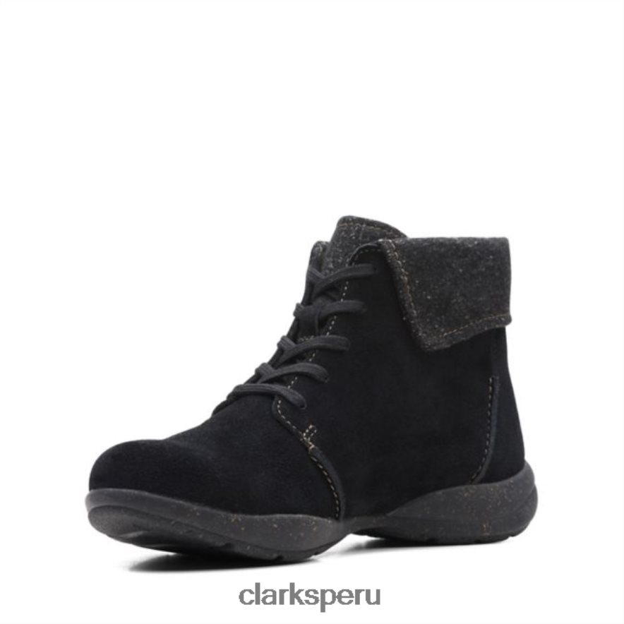 ante negro clarks roseville encaje ante negro mujer Clarks 40N4LX6560 ante negro